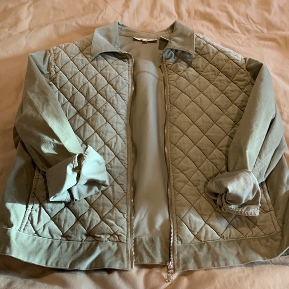 Cathy Daniels Green Corduroy Fill Zipper Jacket Size Large - Picture 14 of 14